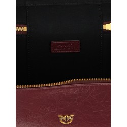 Crumpled effect leather handbag