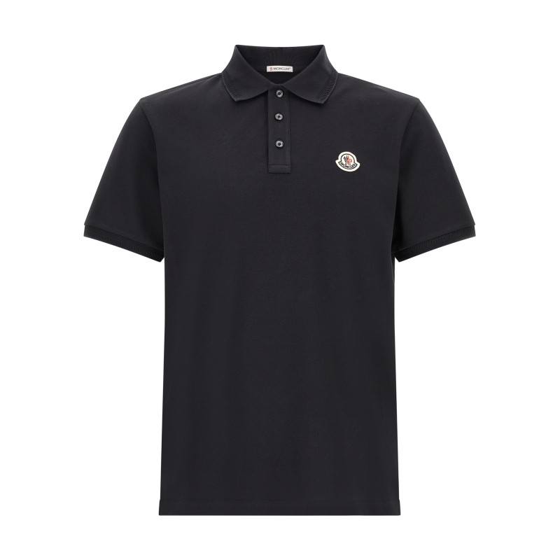 Logo patch polo shirt