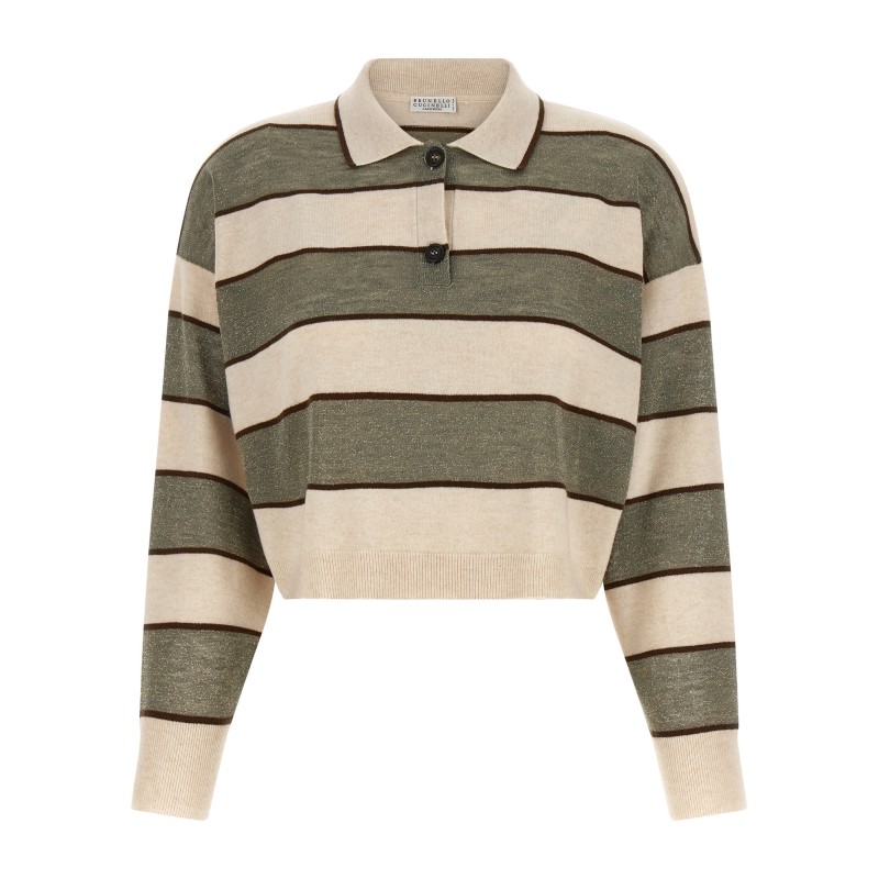 'Sparkling Stripes' polo shirt