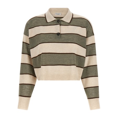 'Sparkling Stripes' polo shirt