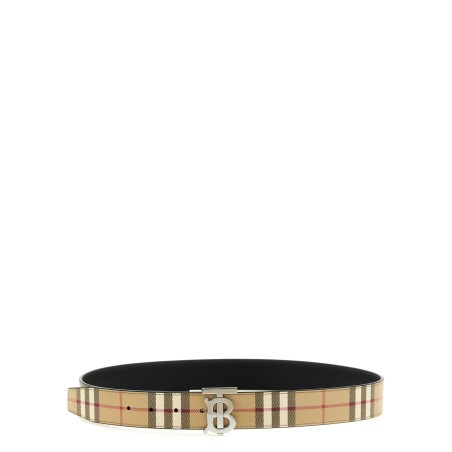 Logo buckle reversible belt