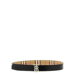 Logo buckle reversible belt