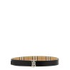 Logo buckle reversible belt