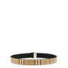 Logo buckle reversible belt