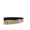 Logo buckle reversible belt