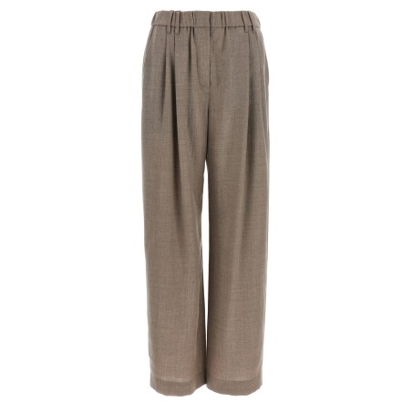 Light pants with pleats