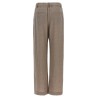 Light pants with pleats