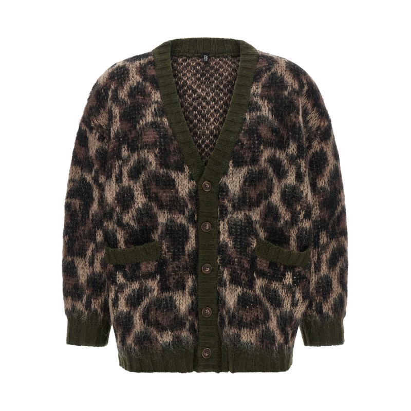 Animal print cardigan
