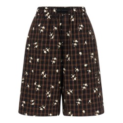 'Check Flower' bermuda shorts