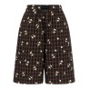 'Check Flower' bermuda shorts