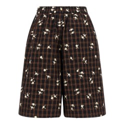 'Check Flower' bermuda shorts