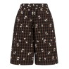 'Check Flower' bermuda shorts
