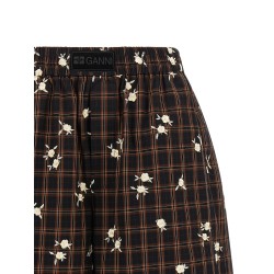 'Check Flower' bermuda shorts