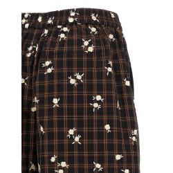 'Check Flower' bermuda shorts