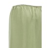 Satin froissé and lace skirt