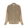Organza sleeve cardigan