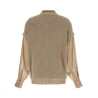 Organza sleeve cardigan