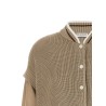 Organza sleeve cardigan