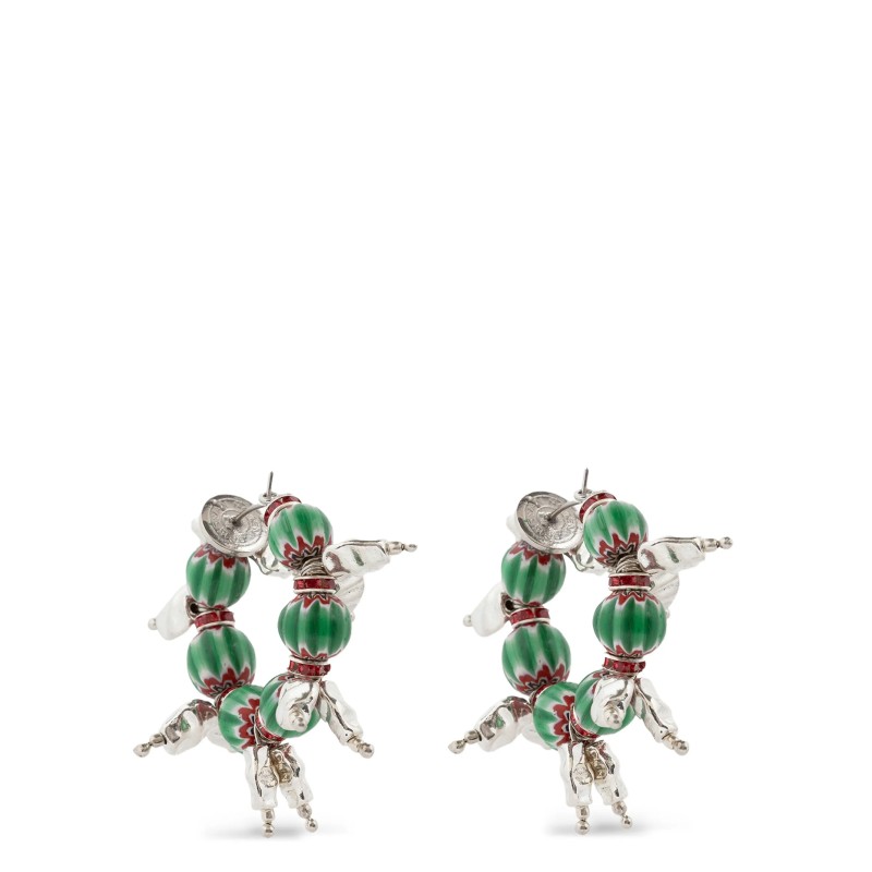 Rings earrings with beads