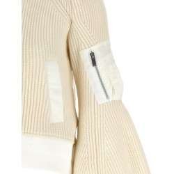 'Nylon Twill x Wool Knit' blouson