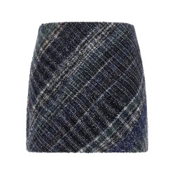Check wool skirt