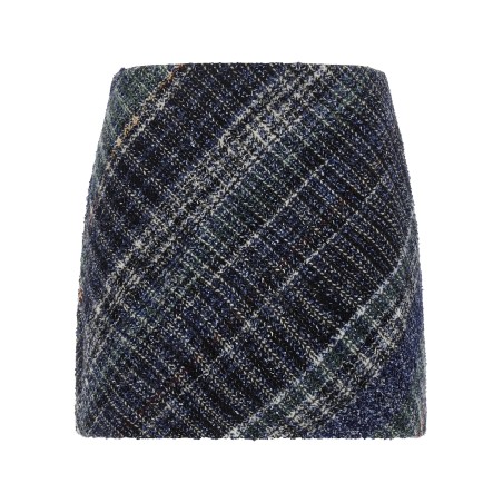 Check wool skirt