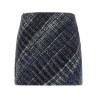 Check wool skirt