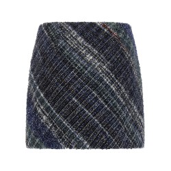 Check wool skirt