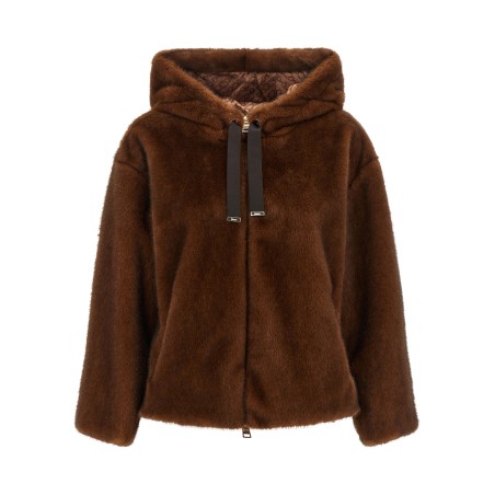 Faux fur bomber jacket