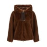 Faux fur bomber jacket
