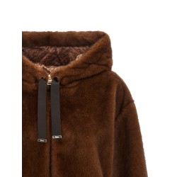 Faux fur bomber jacket