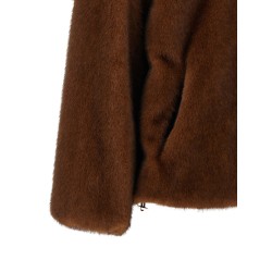 Faux fur bomber jacket