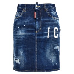 'Icon Spray' denim skirt