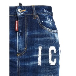 'Icon Spray' denim skirt
