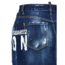 'Icon Spray' denim skirt
