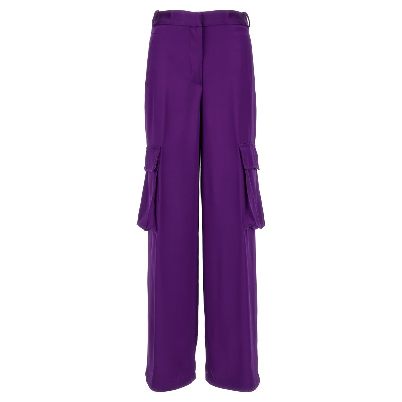 Satin cargo pants