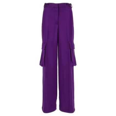 Satin cargo pants