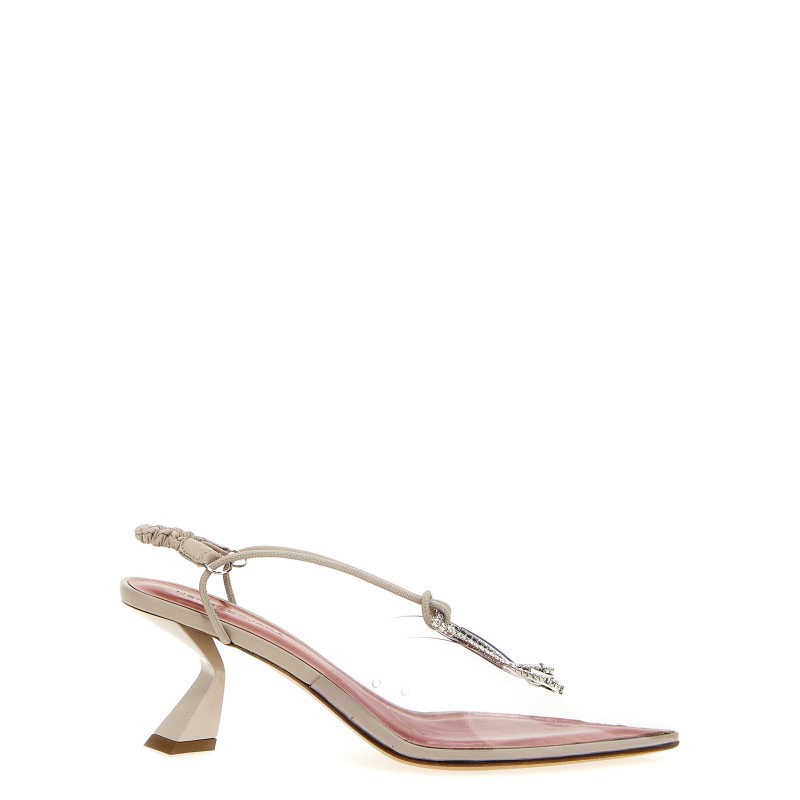 Crystal PVC sling backs