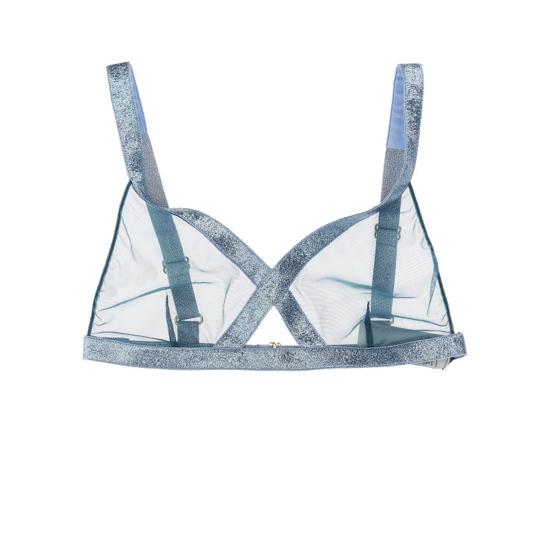Iridescent sable tulle top