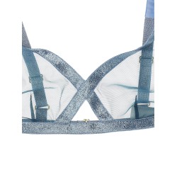 Iridescent sable tulle top