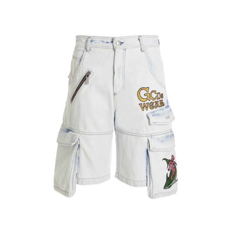 Bleached Embroidered Ultracargo' bermuda shorts