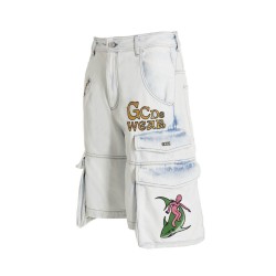 Bleached Embroidered Ultracargo' bermuda shorts