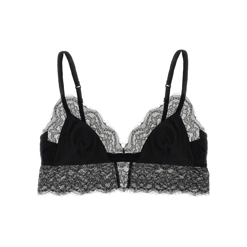 Lace satin bra