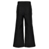 Cropped silk blend pants