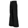 Cropped silk blend pants