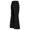 Cropped silk blend pants