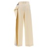 Logo band panel pants