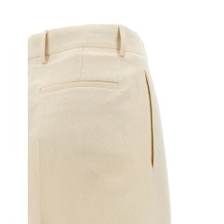 Logo band panel pants