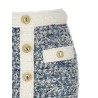 Fringed tweed skirt