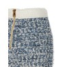 Fringed tweed skirt